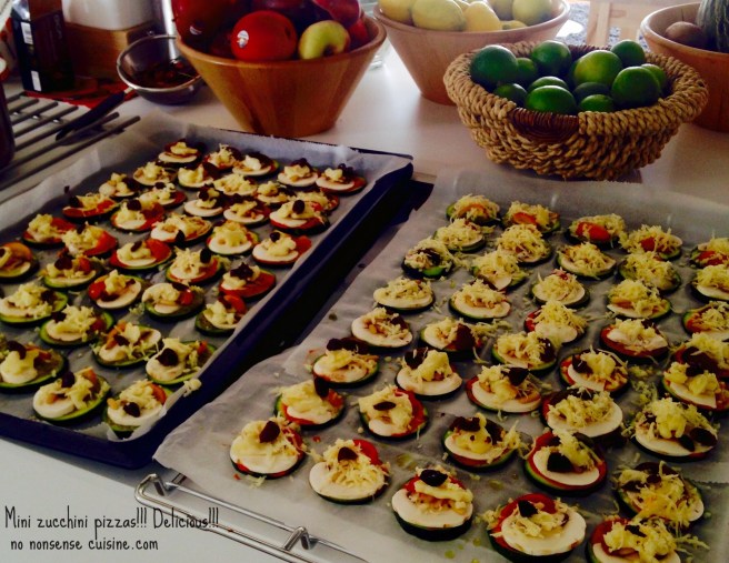 Mini zucchini pizzas 